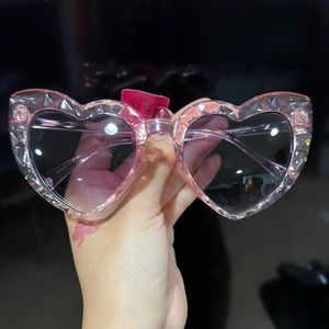 Betsey Johnson Pink Heart Sunglasses